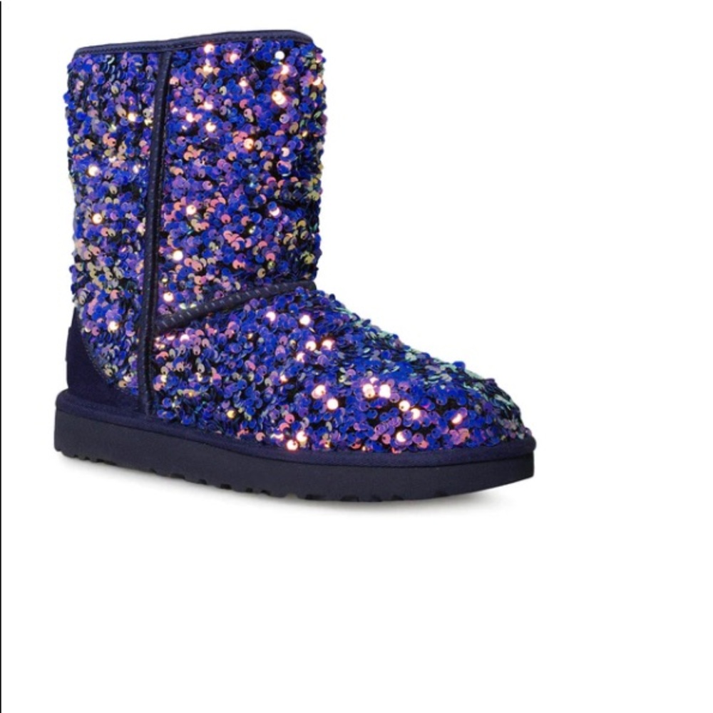 - UGG Classic Short Stellar Sequin "Purple" Women's Boot sz8 - Picture 5 of 5